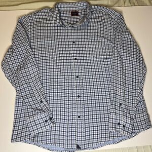 UNTUCKit Cotton Gauze Soligo Shirt - Light Blue Gingham, Size 2XL